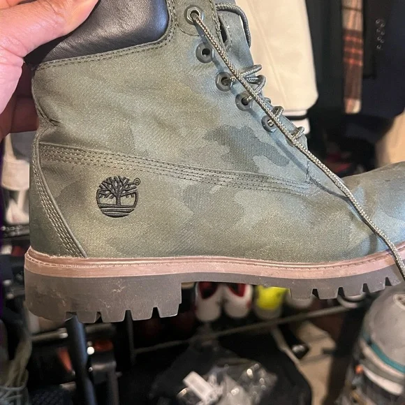 Timberland Men's Camouflage Green Boots - Picture 3 of 5